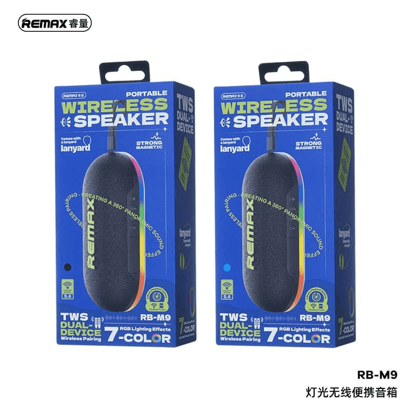 RB-M9 Altavoz Inalámbrico Portátil con Luces y Salida de 7W