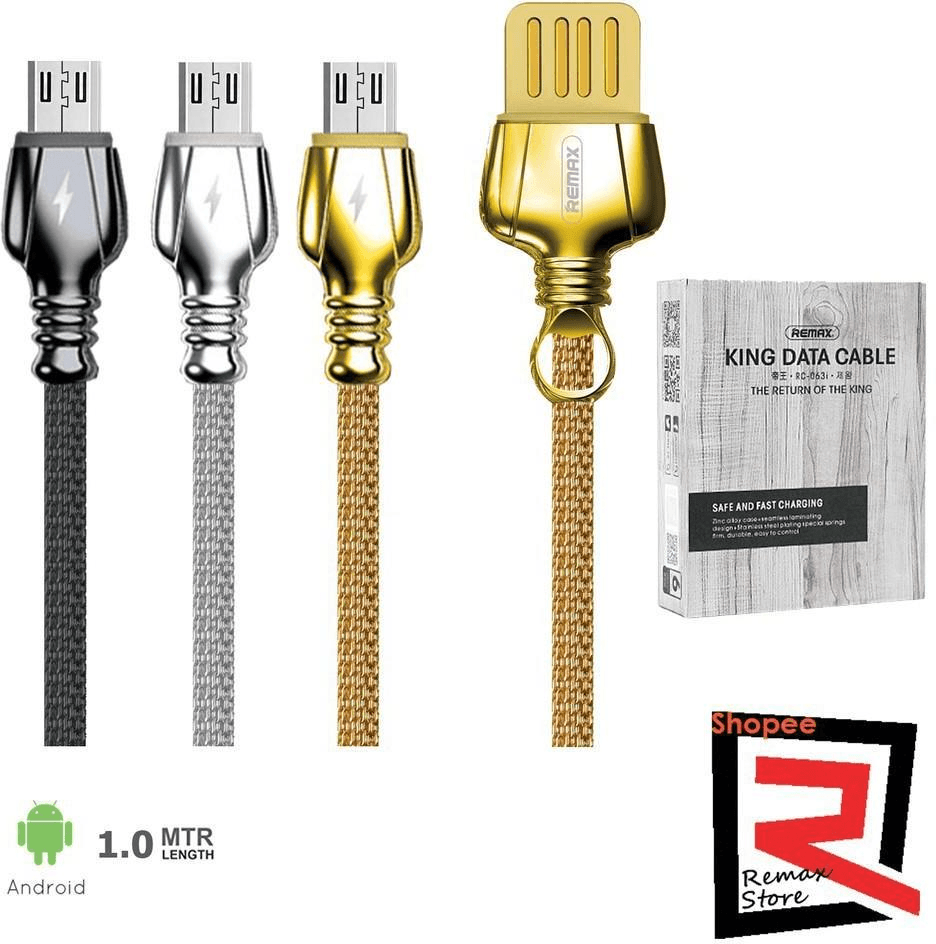 RC-063-M RC-063 M - Cable de datos con carga rápida REMAX King Series de aleación metálica