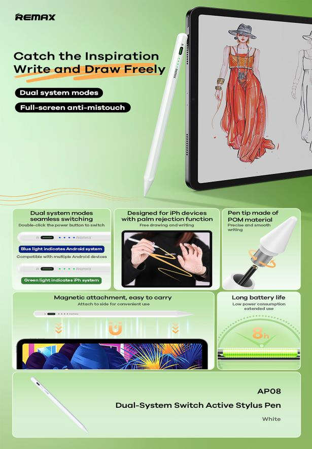 AP - Stylus Activo Compatible con Dispositivos Apple y Android imagen 3