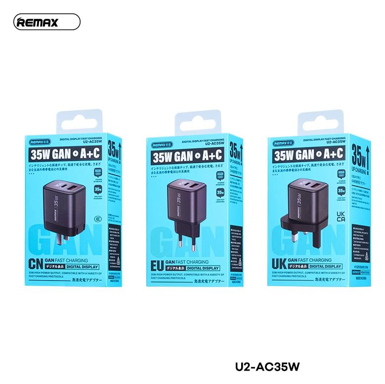 U2-AC35W - Cargador USB de 35W con Tecnología GAN y Pantalla Digital imagen 2