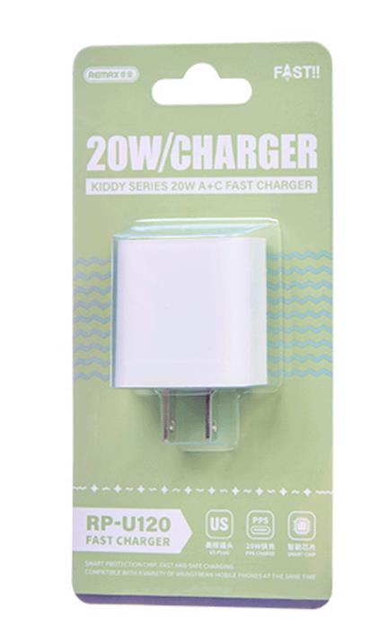 RP-U120 Cargador Rápido USB/Tipo C 20W Compatible con Apple y Android imagen 3