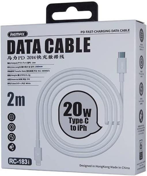 RC-183I - Cable USB Lightning a Type C con Carga Rápida de 20W y 2 Metros de Largo imagen 2