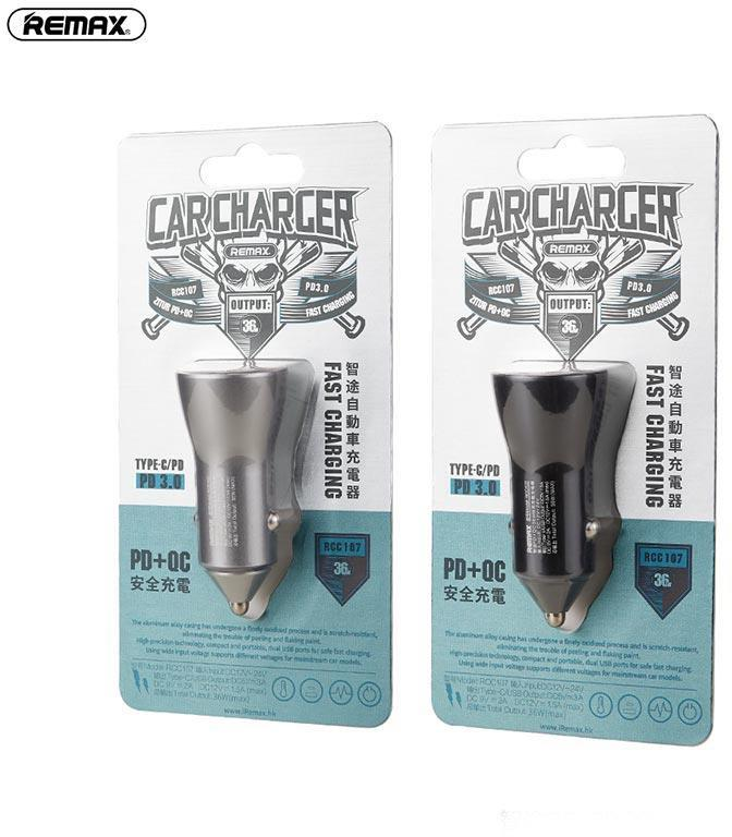 RCC-107 Cargador de Carro Inteligente USB/Tipo C con Tecnología PD/QC 3.0 imagen 2