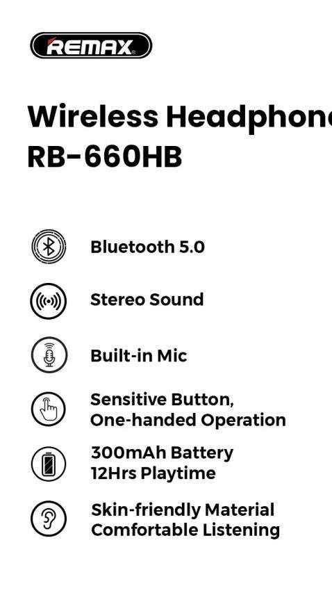 RB-660HB Auriculares Inalámbricos Bluetooth con Alta Autonomía imagen 3