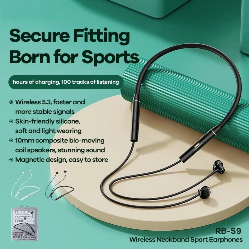 RB-S9 Auriculares Inalámbricos con Cuello Flexible Bluetooth 5.3