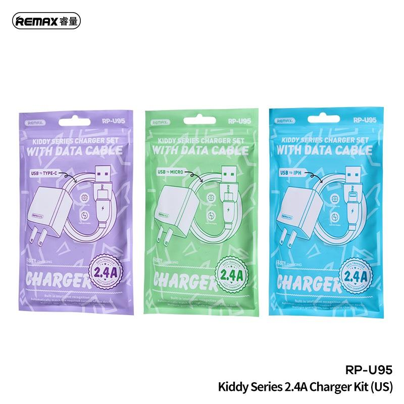 RP-U95 Cargador y Cable de Datos para Apple y Android de 2.4 AMP