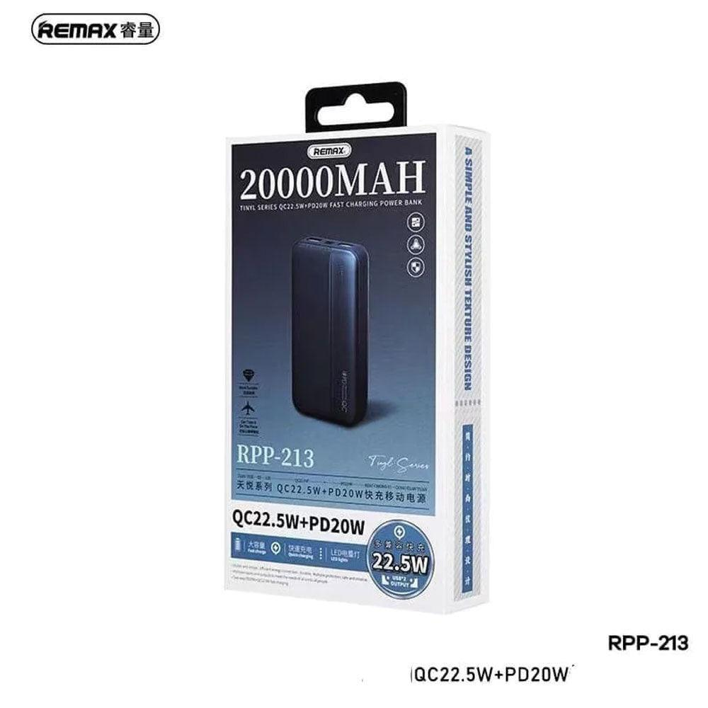 RPP-213 Power Bank de 20000mAh con Carga Rápida QC y PD