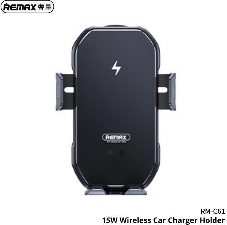 RM-C61 Soporte para Auto con Carga Inalámbrica de 15W y Sensor