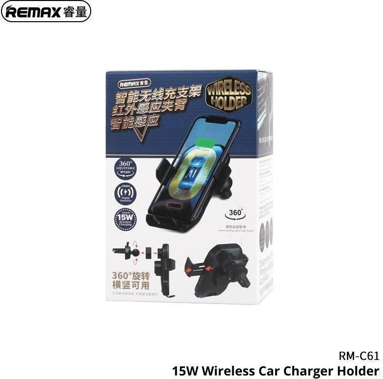 RM-C61 Soporte para Auto con Carga Inalámbrica de 15W y Sensor imagen 2