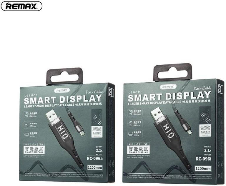 RC-096I-RC-096A Cable USB con Pantalla Digital Inteligente y Temporizador de Carga imagen 2